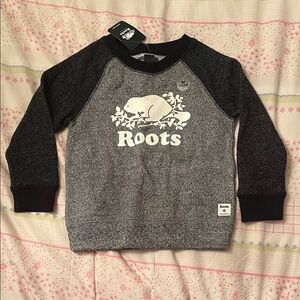 Roots Kids Charcoal and Black Sweatshirt